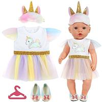 Aolso Baby Doll Clothes for 14-18 Inch Doll 35-45 cm Baby Doll, New Doll Clothes Outfits, Sweet Outfits Hooded Dress with 1 Coat hanger, New Born Baby Dolls Girls Birthday