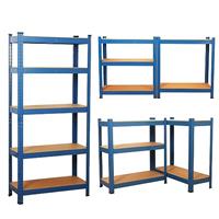 shine planet 5 Tier Garage Shelves Metal Storage Shelving Heavy Duty Shed Storage Racking Unit Adjustable Boltless for Warehouse Workshop Office