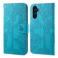 Aisenth Case for Stylish Embossed Tree Design Leather Wallet Flip Case