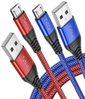 Txtcu Micro USB Cable [2Pack 3m], Long Micro USB Charger Cable Android Braided PS4 Controller Charging Cable Compatible for Samsung Galaxy S7/S5/J3/J5/J7,Huawei,HTC,LG,PS4,Kindle,Xbox,Nexus,Nokia