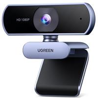 UGREEN Webcam for PC, Full HD 1080P/30fps Webcam for Laptop, Clear Stereo Audio Microphone, Auto Light Correction, 85 View Web Cam USB Camera for Live Streaming, Video Calling, Conferences