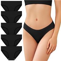 SIMIYA Womens Bikini Briefs, Cotton Knickers Low Rise Hipster Panties Soft Stretchy Female Underwear