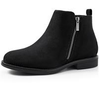 Harvest Land Womens Chelsea Boots Ladies Ankle Boots Winter Boots Stylish Classic Short for Adults Zip-up Shoes