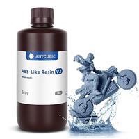 ANYCUBIC Water Washable ABS-Like 3D Printer Resin, High Toughness and Durability, High Precision and Easy to Post-Process, Low Odor, Wide Compatibility for All LCD Resin 3D Printers(Grey V2, 1kg)