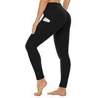 CAMPSNAIL Leggings for Women UK with Pockets High Waisted Ladies Black Sport Stretchy Gym Trousers Running Soft Tummy Control Yoga Pants Workout Hiking
