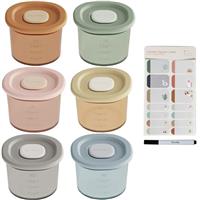 Moonkie Silicone Baby Food Storage Containers, 4 oz Weaning Freezer Pots with Airtight Lids, Reusable Baby Food Snack Pots, Microwave and Dishwasher Safe, Perfect for Infant & Toddler Food