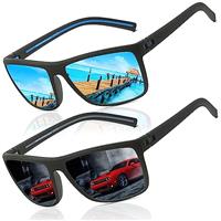 Perfectmiaoxuan Sunglasses Mens Womens Polarised Lens UV400 Protection Lightweight Square Frame Vintage Style Sun glasses For Fishing Driving Hiking