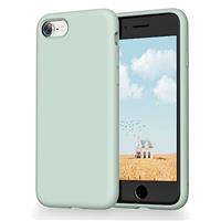 OitiYaa Liquid Silicone Case Compatible with iPhone SE 3/2 (2022/2020), iPhone 8/7 Case, 4.7 Inch, Soft Ultra Slim Protective Shockproof Phone Case with Anti-Scratch Microfiber LiningRed