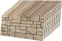 IZODEKOR 50x100 cm - 3D Wall Panels Brick Effect, Faux Brick Outdoor Wall Cladding - 3D Wall Panelling Kits - Covering, Decorative Wall Panels for Outdoor and Indoor