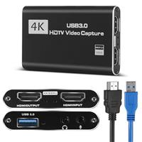 4K HDMI Video Capture Card, Gaming Capture Card with Microphone, Full HD 1080P 60FPS USB Capture Card, USB 3.0 HDMI Video Capture Device