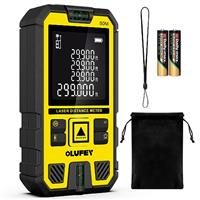 OLUFEY Laser Measure,Laser Distance Meter Device IP54 Portable Digital Measure Tool Range Finder with Bubble Levels and LCD Backlit