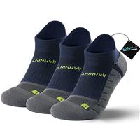 Coolmax Compression Running Socks Cushioned Trainer Socks No Show Anti-Blister Ankle Compression Socks Hiking Socks Athletic Socks for Men Women (3 Pairs)