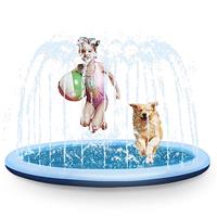 Sprinklers Pad for Kids & Dogs,170cm Large Non-Slip Splash Pad Spray Mat Paddling Pools,Summer Outdoor Garden Water Play Swimming Bathing Pool for Boys & Girls & Pet