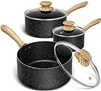 MICHELANGELO 14cm, 18cm, 20cm Saucepan Sets, Non Stick Sauce