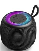 LENRUE Bluetooth Speaker Mini Portable Wireless Outdoor Speaker with RGB Lights 360 Surround Stereo Bass Bluetooth V5.3 Small Pocket Shower Speakers for iPhone Samsung Bath Garden Home