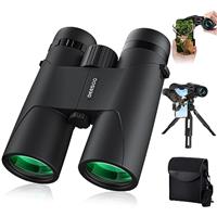 12x42 HD Binoculars for Adults Bird Watching,Deesoo Waterproof Binoculars for Adults High Power,Binocular for Stargazing,Hiking and Hunting with Tripod Phone Adaptor-BAK4 Prism-FMC Lens