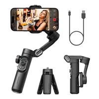 Gimbal Stabilizer for Smartphone,NO APP AI Tracking, gesture control, Magnetic Fill Light, Smooth Video Recording, Foldable Portable 3-Axis Gimble, AOCHUAN Smart XE & AI