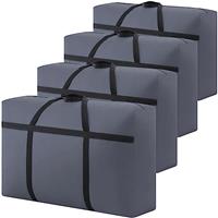 WAORZMK 100L Large Clothes Storage Bag, 600D Oxford Fabric 4 Pack