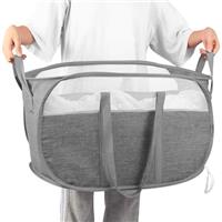 Collapsible Laundry Baskets, Foldable Mesh Clothes Hamper wi