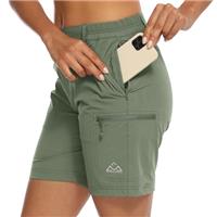 donhobo Women's Walking Hiking Shorts, Ladies Summer Cargo Shorts Lightweight Quick Dry Outdoor Casual Stretch Shorts Trousers