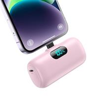 Feob 5000mAh Mini Power Bank for iPhone, Upgraded 15W PD Fast Charging Portable Charger, LCD Display 3.0A Small Battery Pack Compatible with iPhone 14/14 Pro Max/13/13 Pro Max/12/11/XR/X, etc -White