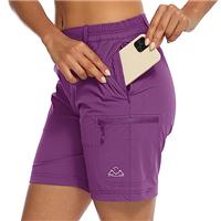 donhobo Women's Walking Hiking Shorts, Ladies Summer Cargo Shorts Lightweight Quick Dry Outdoor Casual Stretch Shorts Trousers
