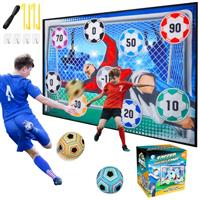 VATOS Football Ball Game Set for Kids, Indoor Outdoor Backyard Toss Football Goal Game with Velcro Balls, Foldable Flannel Goals, Birthday for 3 4 5 6 7 8 Year Old Boys Girls Sport Toy