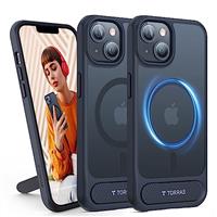 TORRAS for iPhone series Case [12FT Military Shockproof ] [TOP N56 Magnets] [20W Fast Charging] Truly Completely Flat & Slim Case iPhone series Cover - Pstand