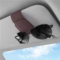 Sunglasses Holders for Car Visor,Car Magnetic Glasses Holder Leather Sunglasses Clip and Ticket Card Clip Suitable for Car Interior Visor and Different Size Eyeglasses.