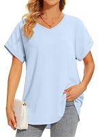 Bestbee Womens Dressy Chiffon Blouses 2024 Summer Short Slee