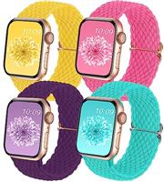 Braided Strap Compatible with Apple Watch Straps 38mm 40mm 41mm 42mm 44mm 45mm 49mm for Women Men,Stretchy Adjustable Braided Apple Watch Strap for iWatch Series 8 7 6 5 4 3 2 1 Ultra SE