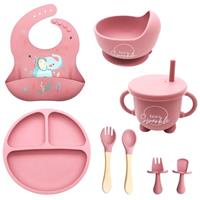 Baby Weaning Set - BPA-Free Silicone Strong Suction, Microwave & Dishwasher Safe Silicone Baby Feeding Set