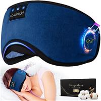 LC-dolida Bluetooth Sleep Mask Headphones 200% Blackout 3D Deep Eye Mask with Headphones BluetoothV5.4 Can Play 15Hrs Breathable Eye mask with Bluetooth Headphones for Travel,Nap Sleeping,Shift Work