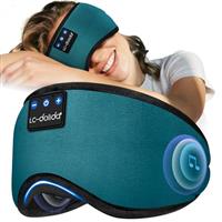 LC-dolida Bluetooth Sleep Mask with Headphones for Side Sleeper,Zero Eye Pressure Comfortable & Adjustable Sleeping Mask for Women Men,Perfect Blindfold