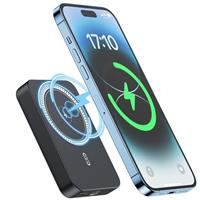 NOHON Wireless Mag-safe Power Bank 10000 mAh Magnetic Wireless Power Bank External Battery with PD 20W USB-C Battery Pack Compatible with iPhone 15 14 13 12 Plus Mini Pro ProMax Black