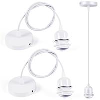 Sevenpers Metal Pendant Light Fittings Ceilings, E27 Lamp Ho
