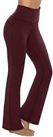 AFITNE Bootcut Yoga Pants for Women, High Waist Flared Leggings with Pockets Wide Leg Bottom Bootleg Tummy Control Workout Gym Casual Work Flare Trousers