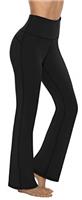 AFITNE Bootcut Yoga Pants for Women, High Waist Flared Leggings with Pockets Wide Leg Bottom Bootleg Tummy Control Workout Gym Casual Work Flare Trousers