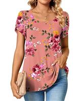 TAOHUADAO Womens Long Sleeve T-Shirts Square Neck Casual Tunic Tops Loose Comfy Blouses