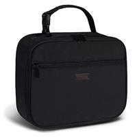 Aosbos Lunch Bag Insulated Cool Bag Lunchbox Kids Adults, Portable Thermal Lunch Bags for Women Men, Water-Resistant Soft Cooler Tote for School Work Picnic Outdoor, Black