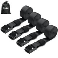 Ohuhu Tie Down Straps 10 Pack, Heavy Duty Tensioning Belts, 2.5m Adjustable Lashing Straps Cargo Straps 250kg Loading Capacity for Motorcycle, Cargo, Trucks, Trailer, Luggage, Quick Release, Black