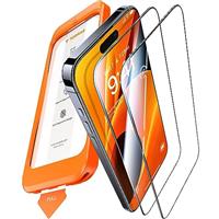 TORRAS [Full Screen Tempered Glass for iPhone Screen Protector, 8FT Military Shatterproof, 9H Anti-Scratch, No Bubbles No Dust, Durable Screen Protector iPhone Glass (2 Pack)
