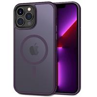 CACOE Magnetic Case for iPhone Case Compatible with MagSafe Cover Protective Shockproof Anti-Fingerprint Dark Purple