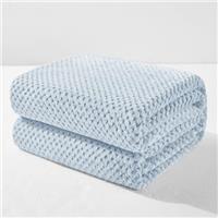 Exclusivo Mezcla Extra Large Fleece Throw Blanket, Soft Jacquard Weave Waffle Pattern Throws for Sofa Settees