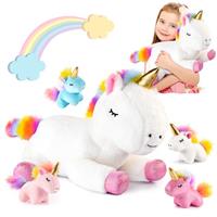 Veopoko Unicorn Stuffed Animal Soft Toys, Unicorn Teddy Unicorn Toys for 3-10 Year Old Girls Unicorn Gifts for Girls Age 3-10 Gifts for 3-12 Year Old Girls Unicorn Plush Toy Birthday Gifts Kids Toys