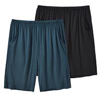 MoFiz Men's Pyjama Shorts Bottoms Ultra Soft Modal Lounge Wear Shorts with Pockets