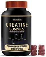 Fraction One Creatine Monohydrate Gummies 5000 mg per Serving, Muscle Recovery and Endurance, Pre-Workout Support, Sugar-Free, Gym Supplement for Men and Women 90 Gummies 45 Days Supply