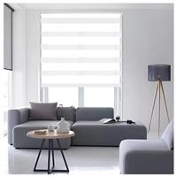 Ruby Deals Day & Night Zebra Roller Blind Dual Layer Fabric Bedroom Blinds for Windows Curtains Blinds Window Roller no Drilling/Drilling