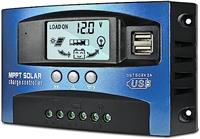 [Upgraded] 30A Solar Charge Controller, 12V/ 24V Solar Panel Regulator with Adjustable LCD Display Dual USB Port Timer Setting PWM Auto Parameter Solar Panel Controller