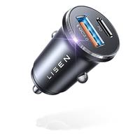 LISEN USB C Car Charger Adapter Fast Charge 54W [All Metal&Smallest] Car Charger Adapter Fast Charging Dual Port Car Phone Charger